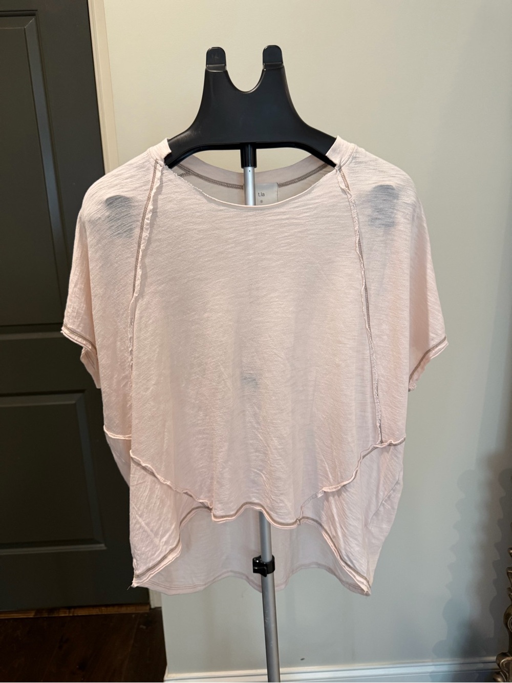 T.La Anthropologie Pale Pink Oversized Knit Tunic Top Women’s Small